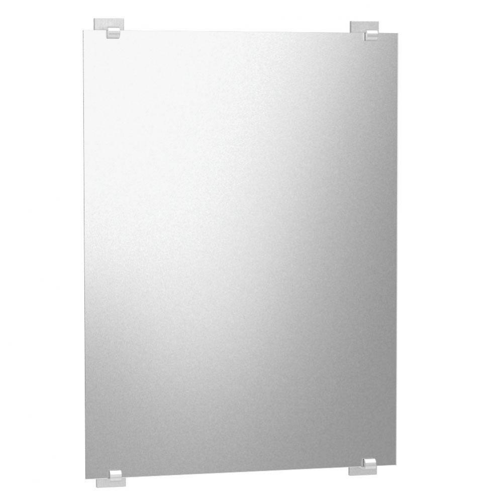 Elevate 30''H Frameless Fixed Mount Mirror Satin Nickel