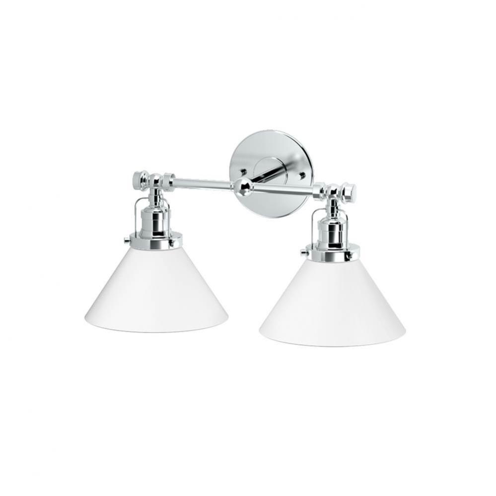 Cafe Double Sconce, Chrome