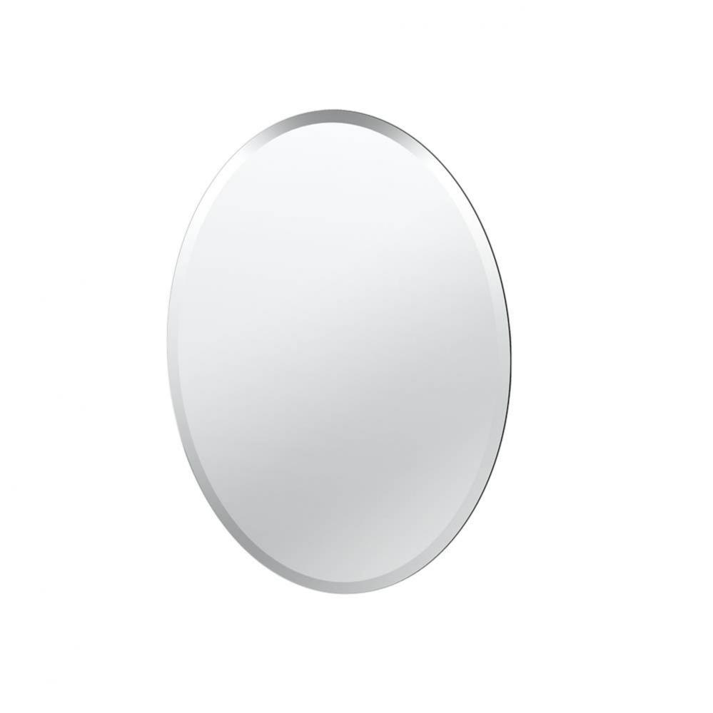 Flush Mount EZ Hanging 26.5''H Frameless Oval Mirror