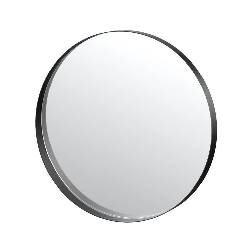 Round Ledge 30''D Mirror Matte Black