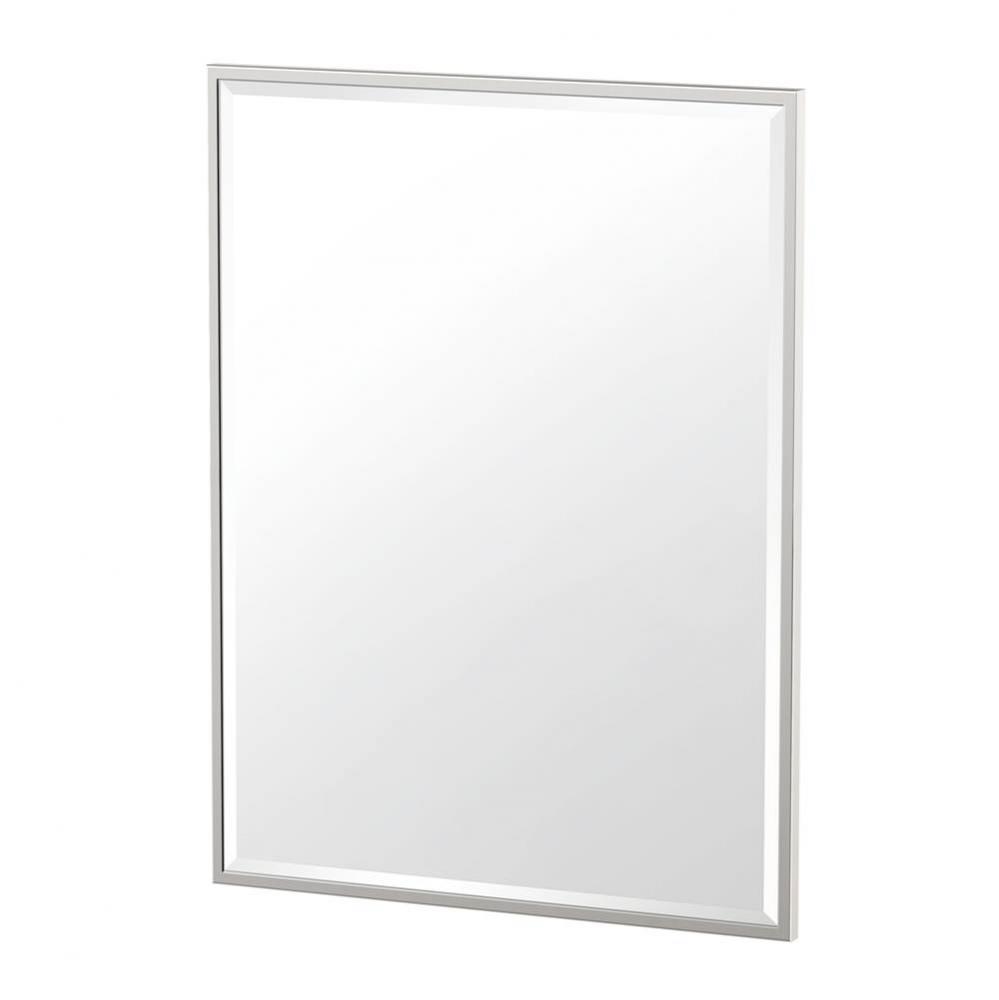 Flush Mount EZ Hanging 32.5''H Framed Rectangular Mirror, Satin Nickel