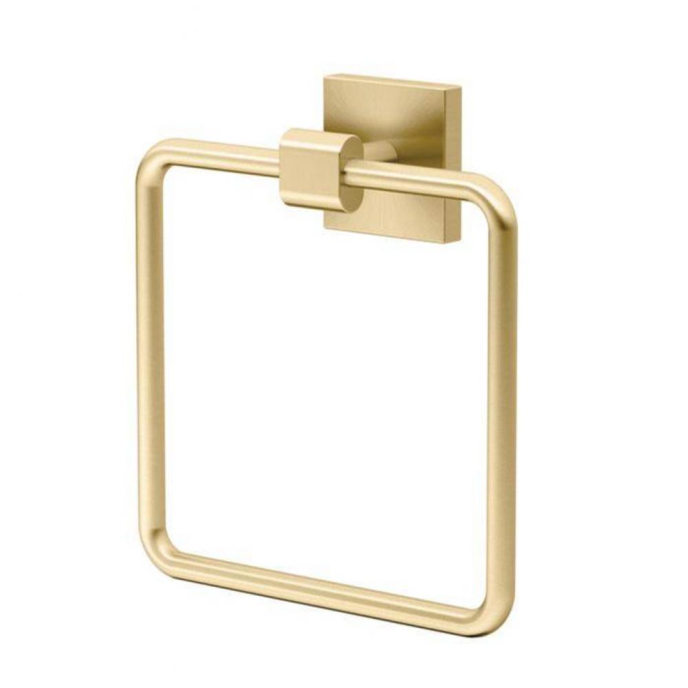 Elevate Towel Ring, Brushed Brass