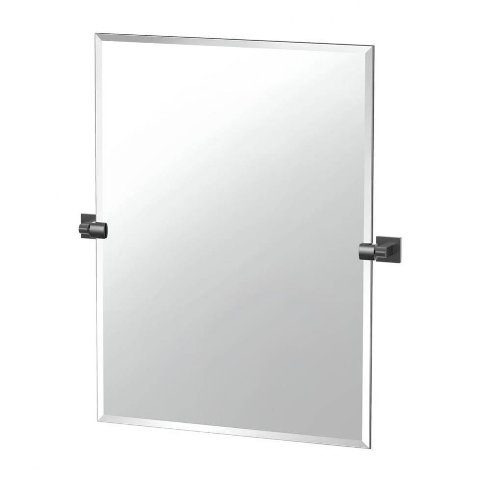 Elevate 31.5''H Frameless Rectangle Mirror, Matte Black