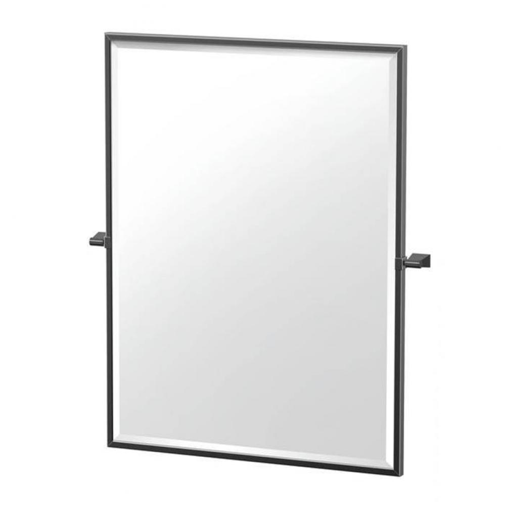 Bleu 25''H Framed Rectangle Mirror, Matte Black
