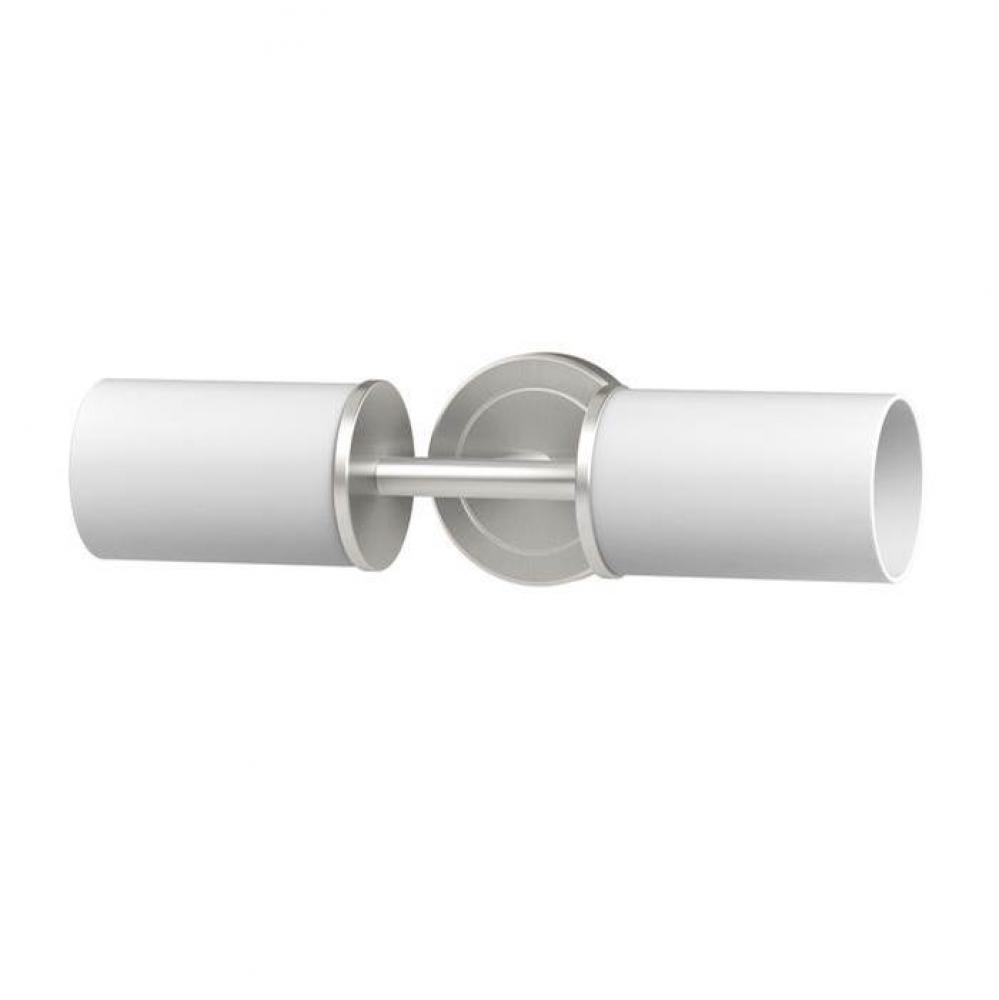 Latitude Double Sconce, Satin Nickel