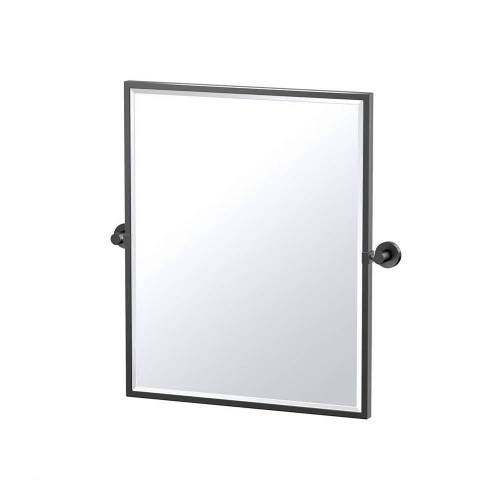 Glam 32.5''H Framed Rectangle Mirror, Matte Black