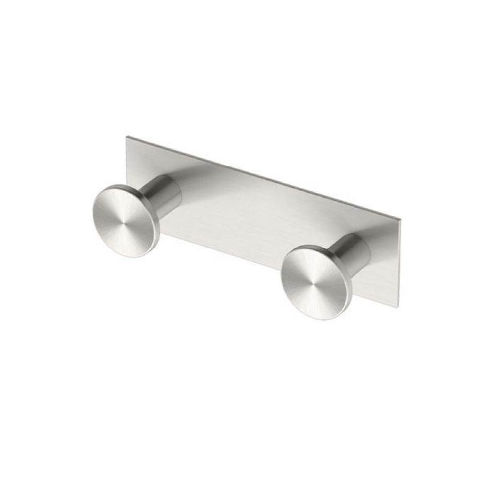 Glam All Modern Décor 6.5'' L Double Robe Hook, Satin Nickel