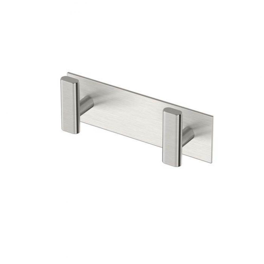 Elevate All Modern Décor 6.5'' L Double Robe Hook, Satin Nickel