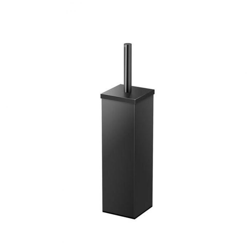 Elegant Square Toilet Brush Holder Matte Black