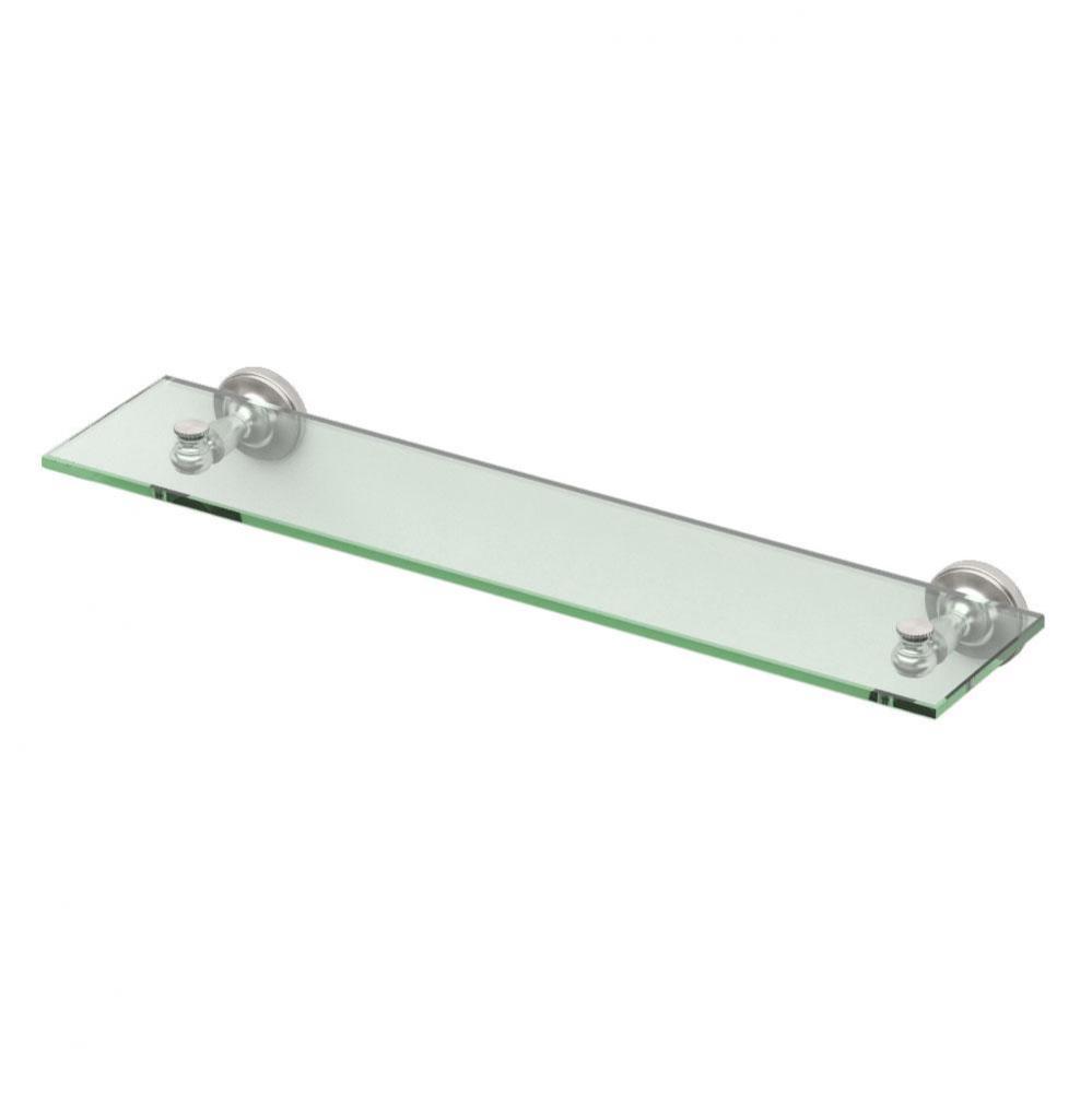 Tavern Vanity Glass Shelf, Satin Nickel