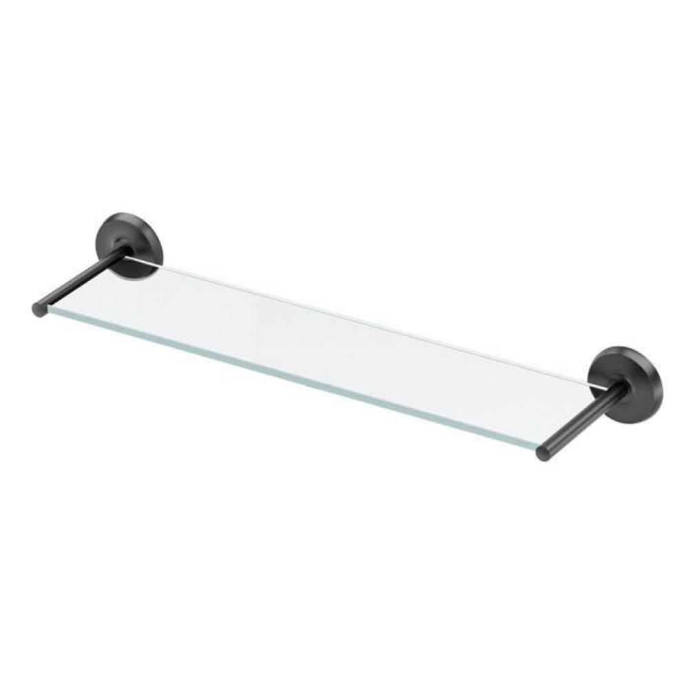 Designer II Vanity Glass Shelf, Matte Black