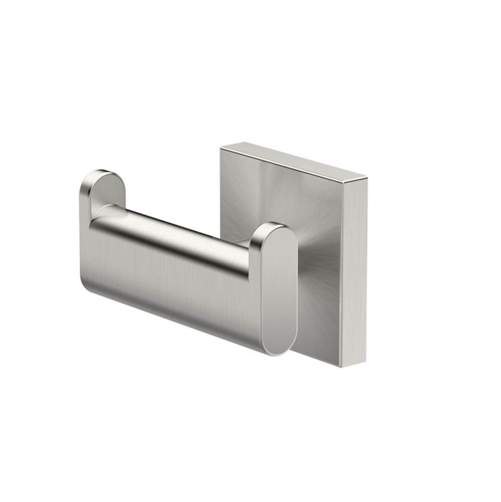 Elevate Double Robe Hook, Satin Nickel