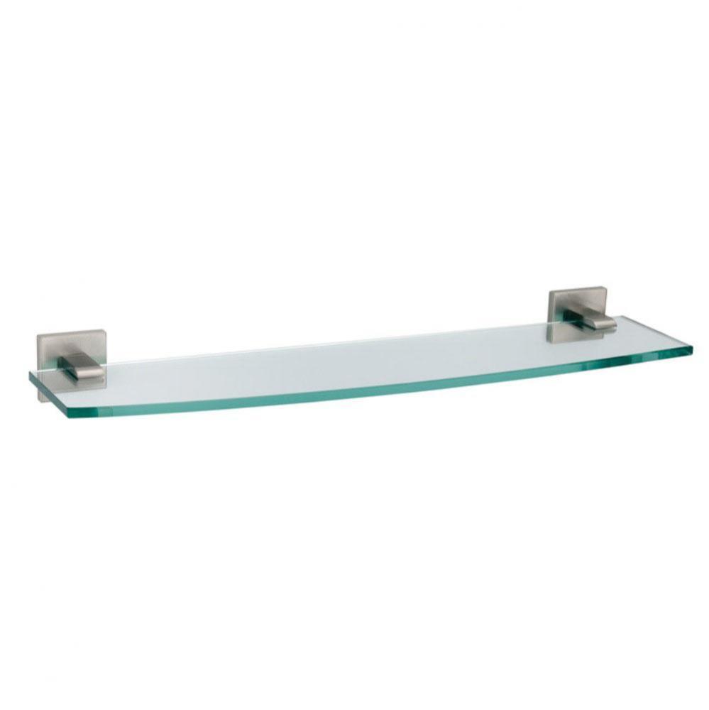 Elevate Vanity Glass Shelf, Satin Nickel