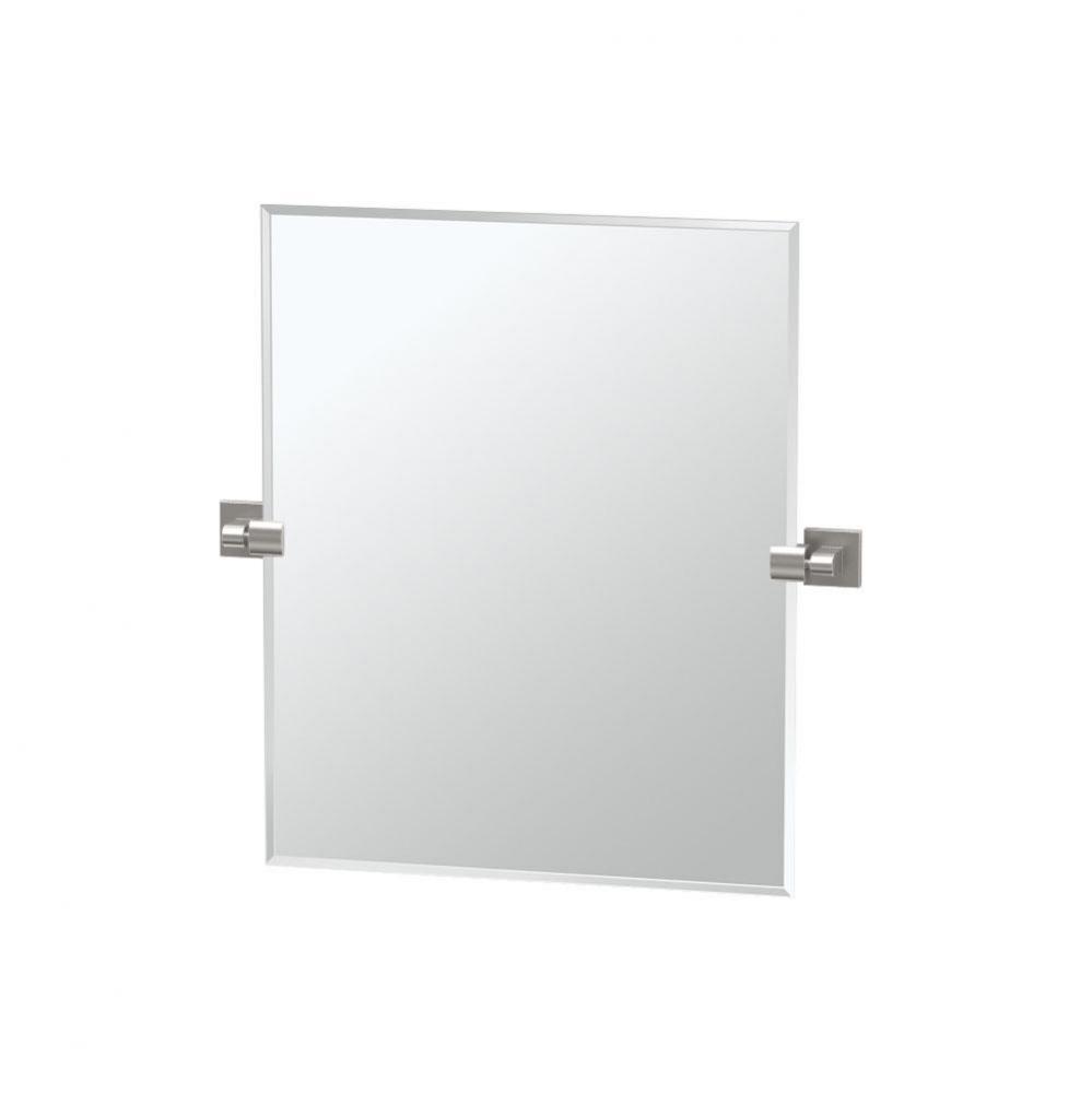 Elevate 24''H Frameless Rectangle Mirror Satin Nickel