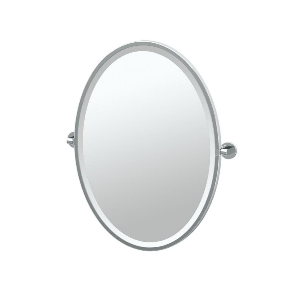 ZONE,FRAMED OVAL MIRROR,CHROME