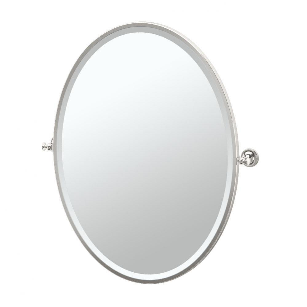 Tavern 33''H Framed Oval Mirror PN