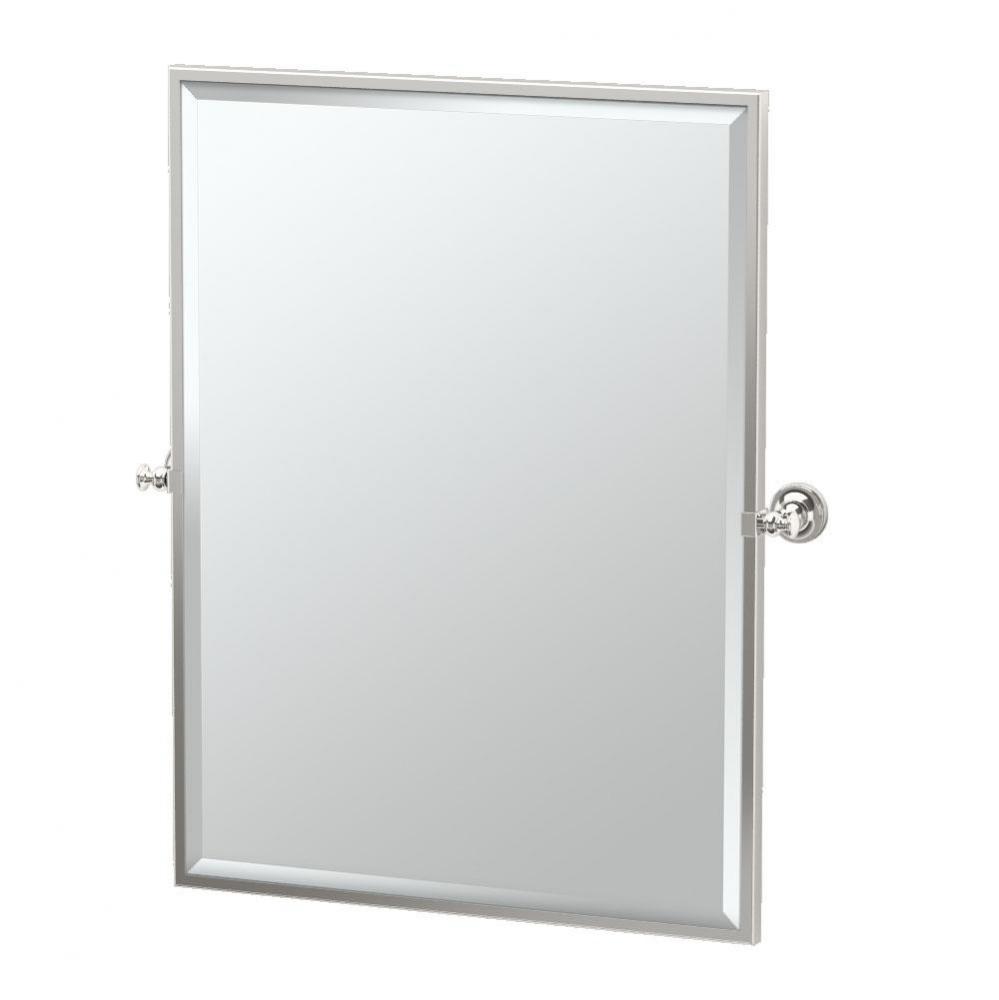 Tavern 32.5''H Framed Rectangle Mirror, Polished Nickel