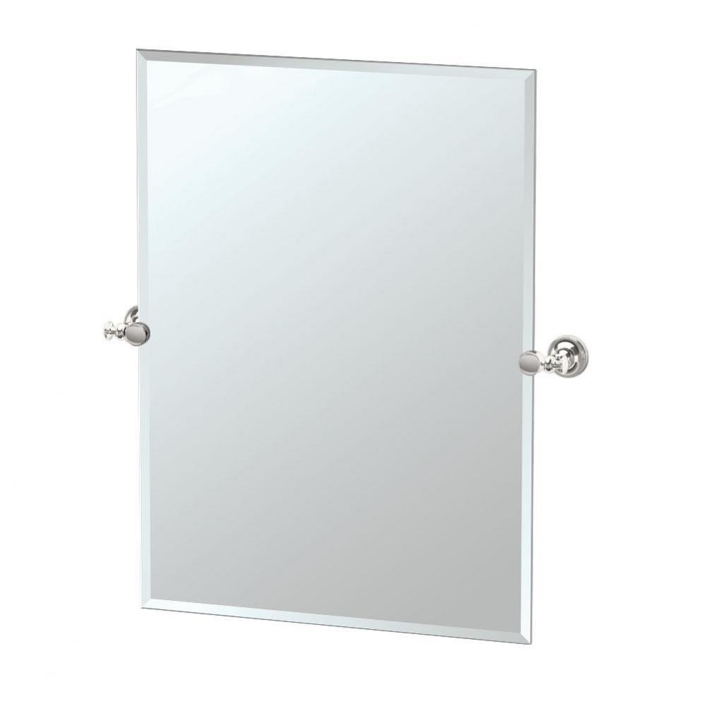 Tavern 31.5''H Frameless Rectangle Mirror, Polished Nickel