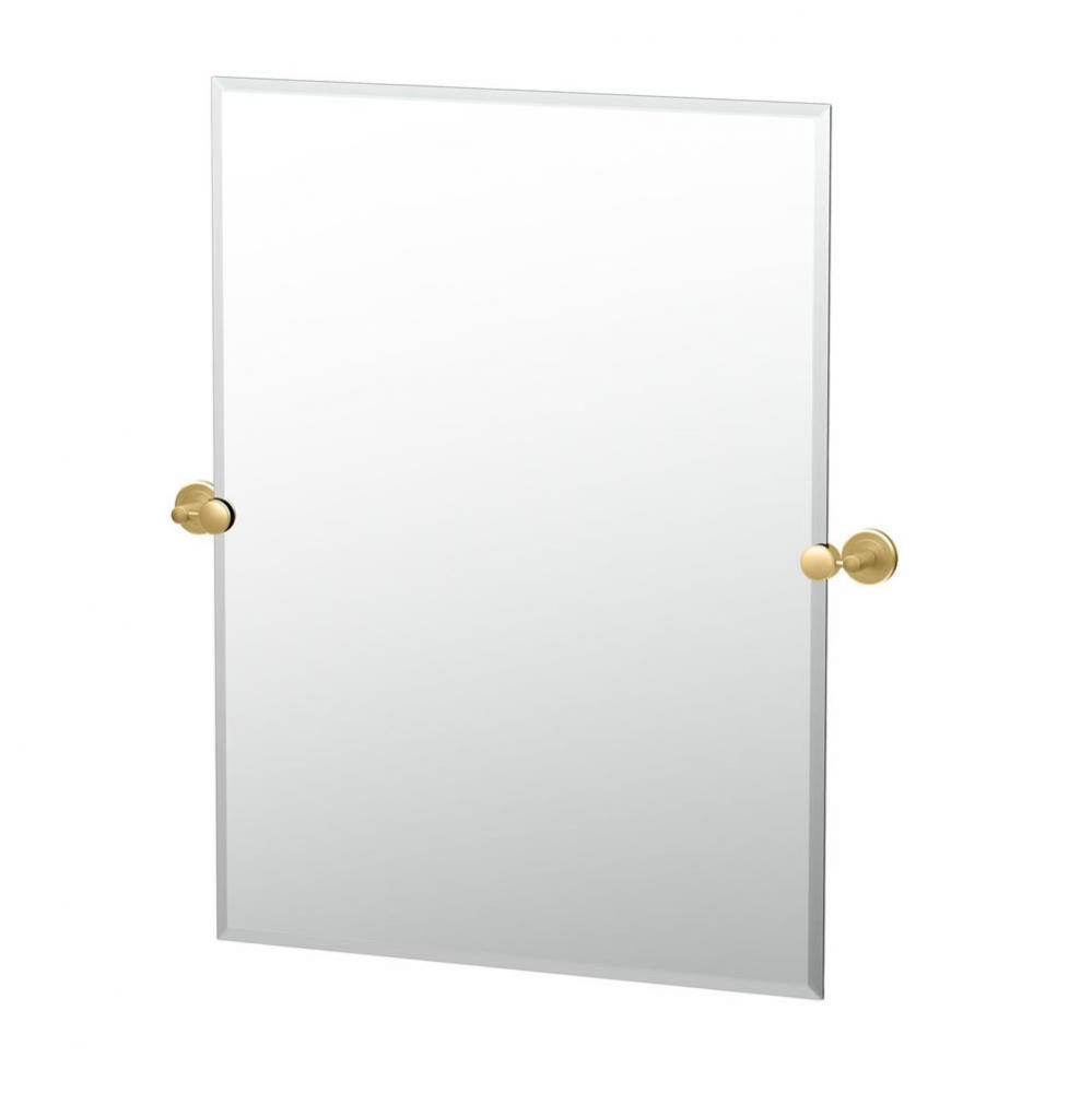 Latitude 31.5''H Frameless Rectangle Mirror Brushed Brass