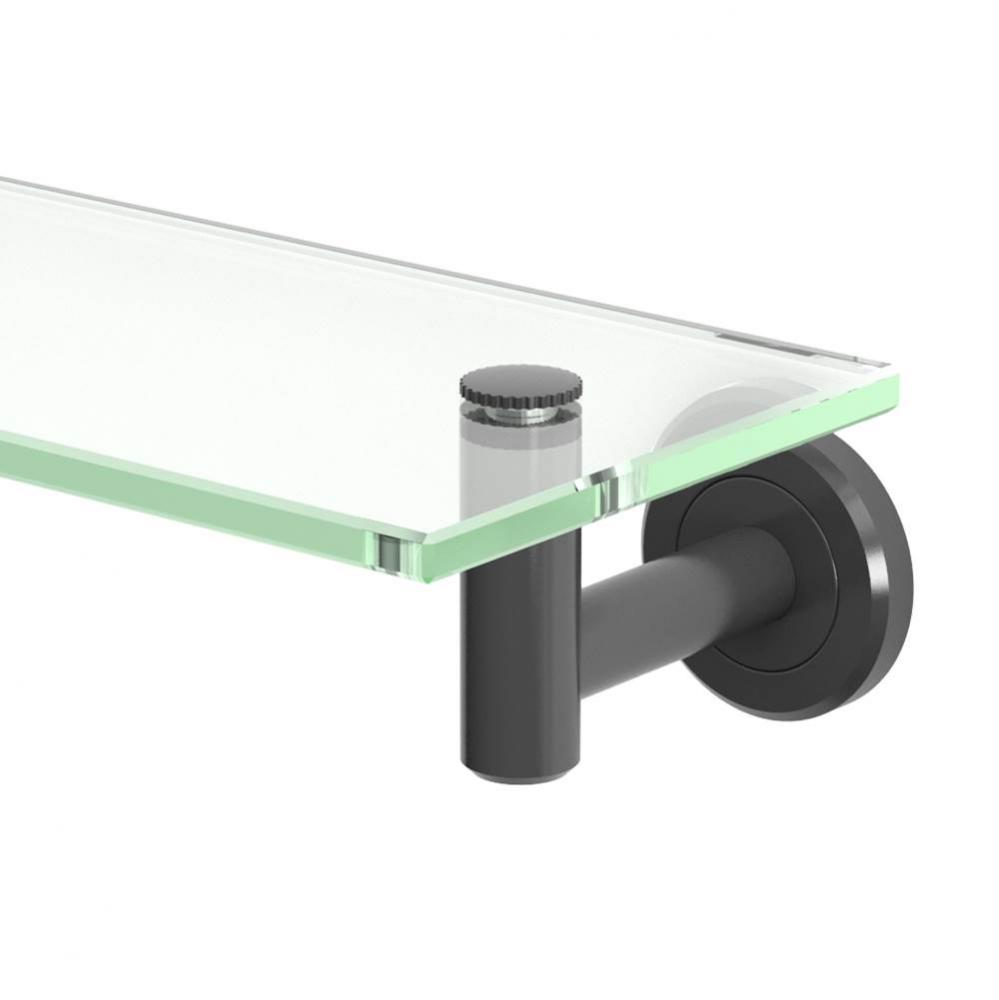 Latitude Vanity Glass Shelf, Matte Black