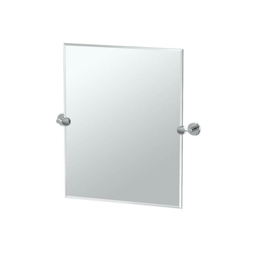 Latitude 24''H Frameless Rectangle Mirror Chrome