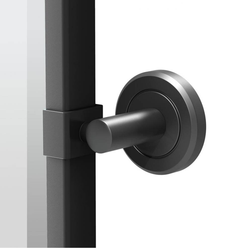 Latitude 33''H Framed Oval Mirror Matte Black