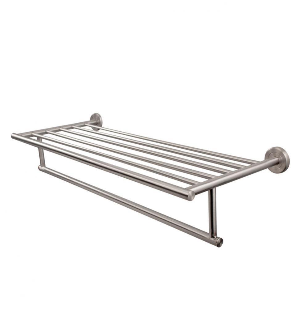 Latitude 24''L Minimalist Towel Rack, Satin Nickel