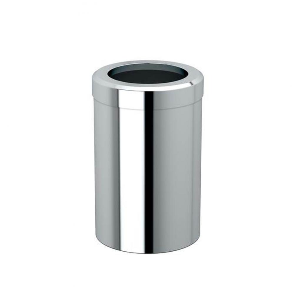 Wastebasket Round 11.875''H, Chrome