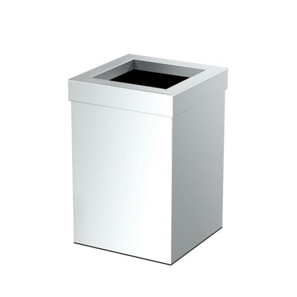 Wastebasket Square 11.875''H, Chrome