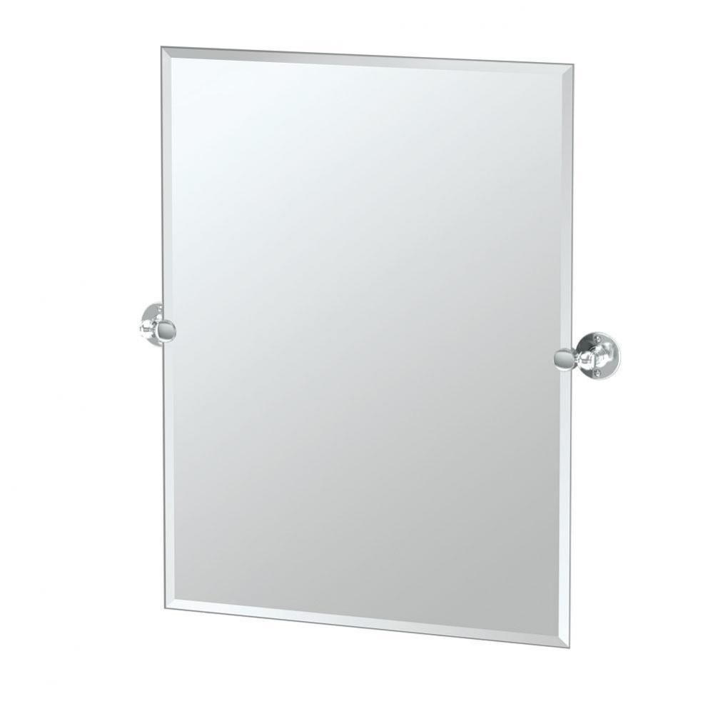 Cafe 31.5''H Frameless Rectangle Mirror, Chrome