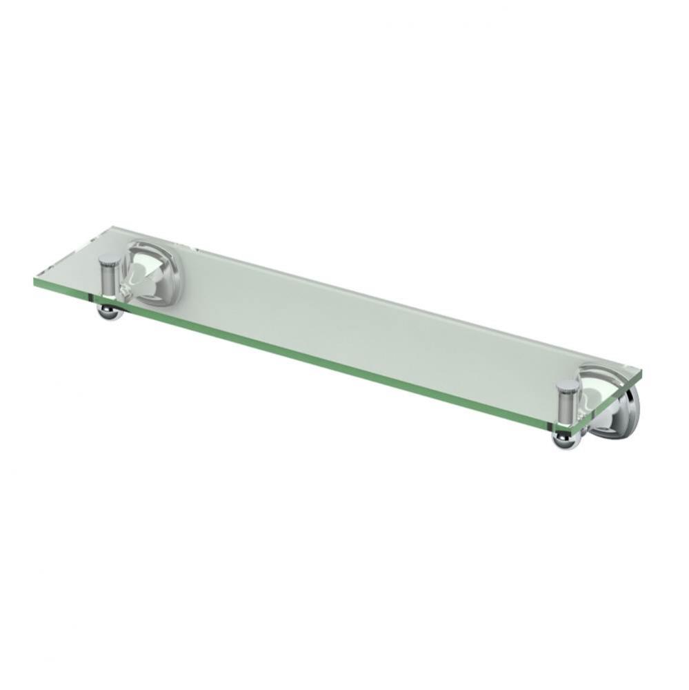Lucerne 20.13'' L Glass Shelf, Chrome