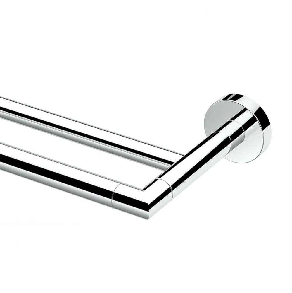 Glam 24''L Double Towel Bar, Chrome