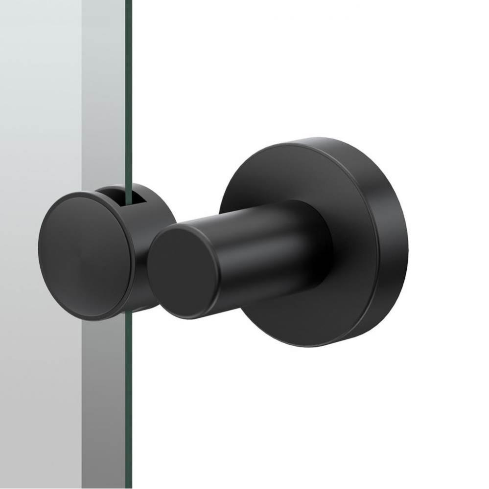 Glam 32''H Frameless Oval Mirror, Matte Black