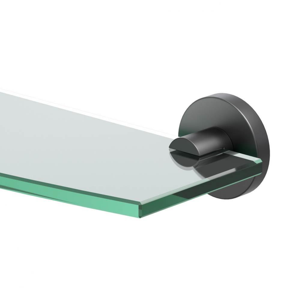 Reveal Vanity Glass Shelf, Matte Black
