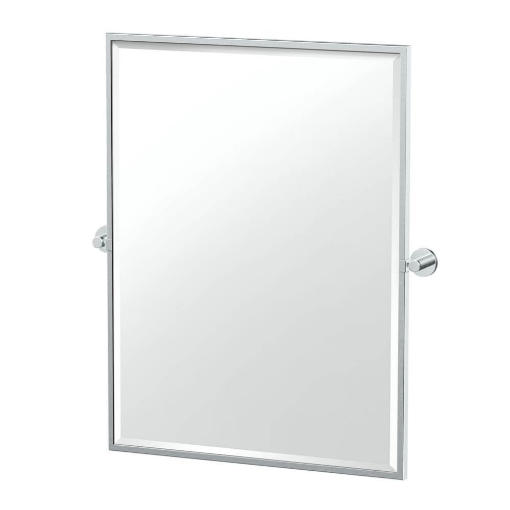 Reveal 32.5''H Framed Rectangle Mirror, Chrome