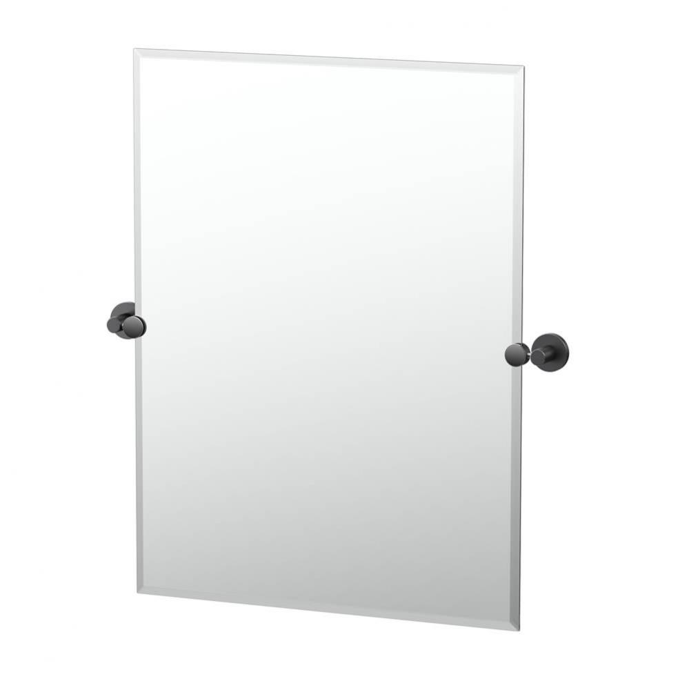 Reveal 31.5''H Frameless Rectangle Mirror, Matte Black