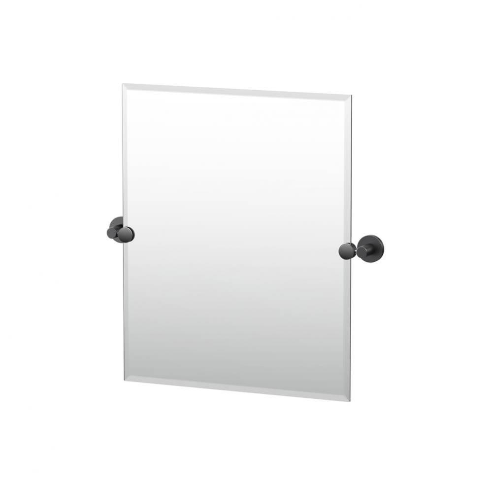 Reveal 24''H Frameless Rectangle Mirror, Matte Black