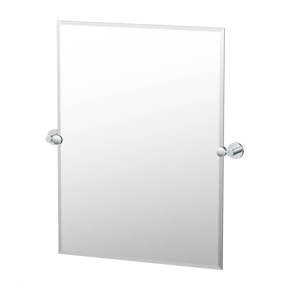 Reveal 31.5''H Frameless Rectangle Mirror, Chrome