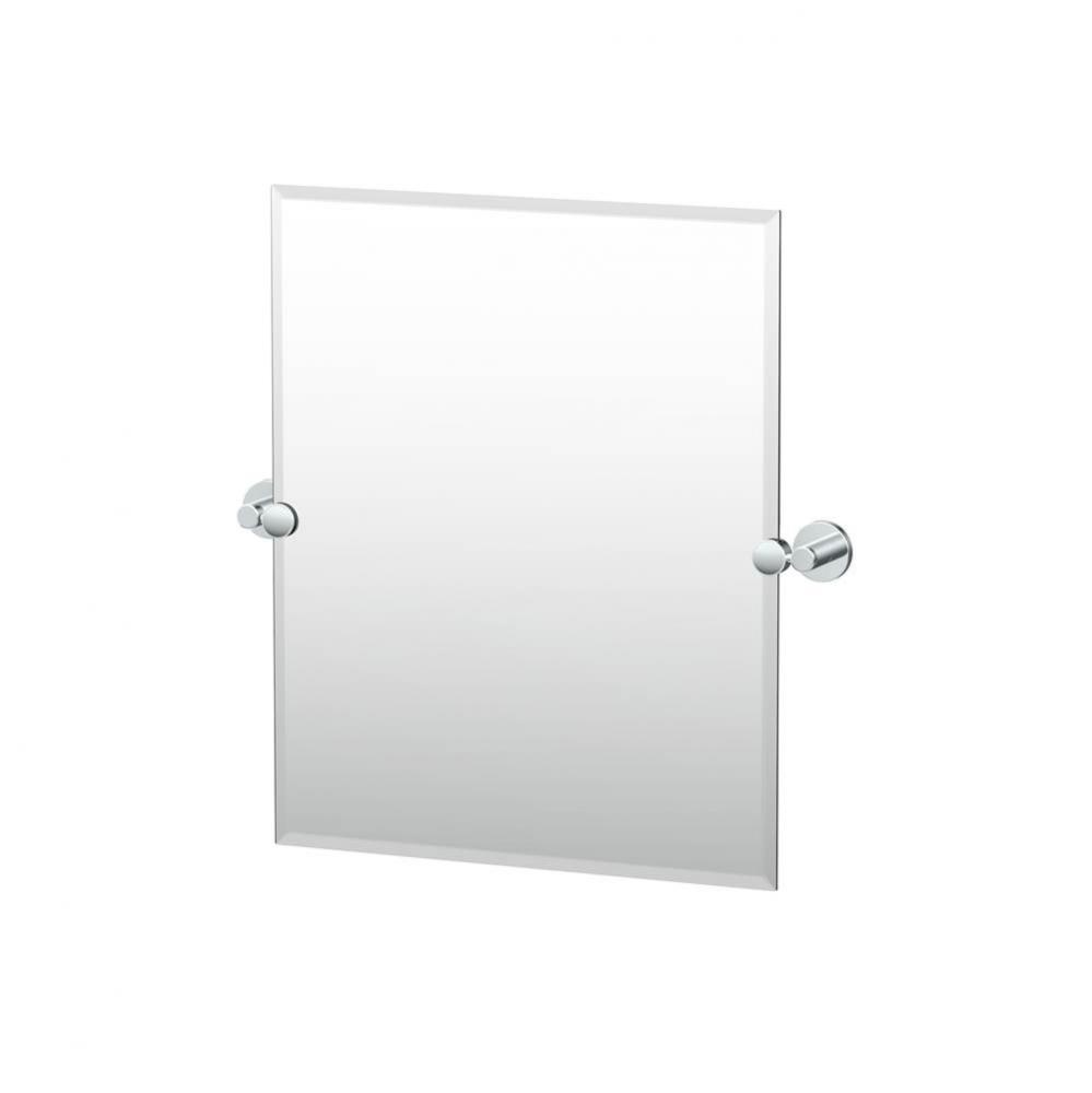 Reveal 24''H Frameless Rectangle Mirror, Chrome