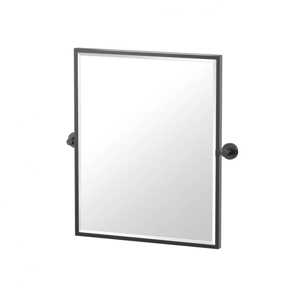 Reveal 25''H Framed Rectangle Mirror, Matte Black