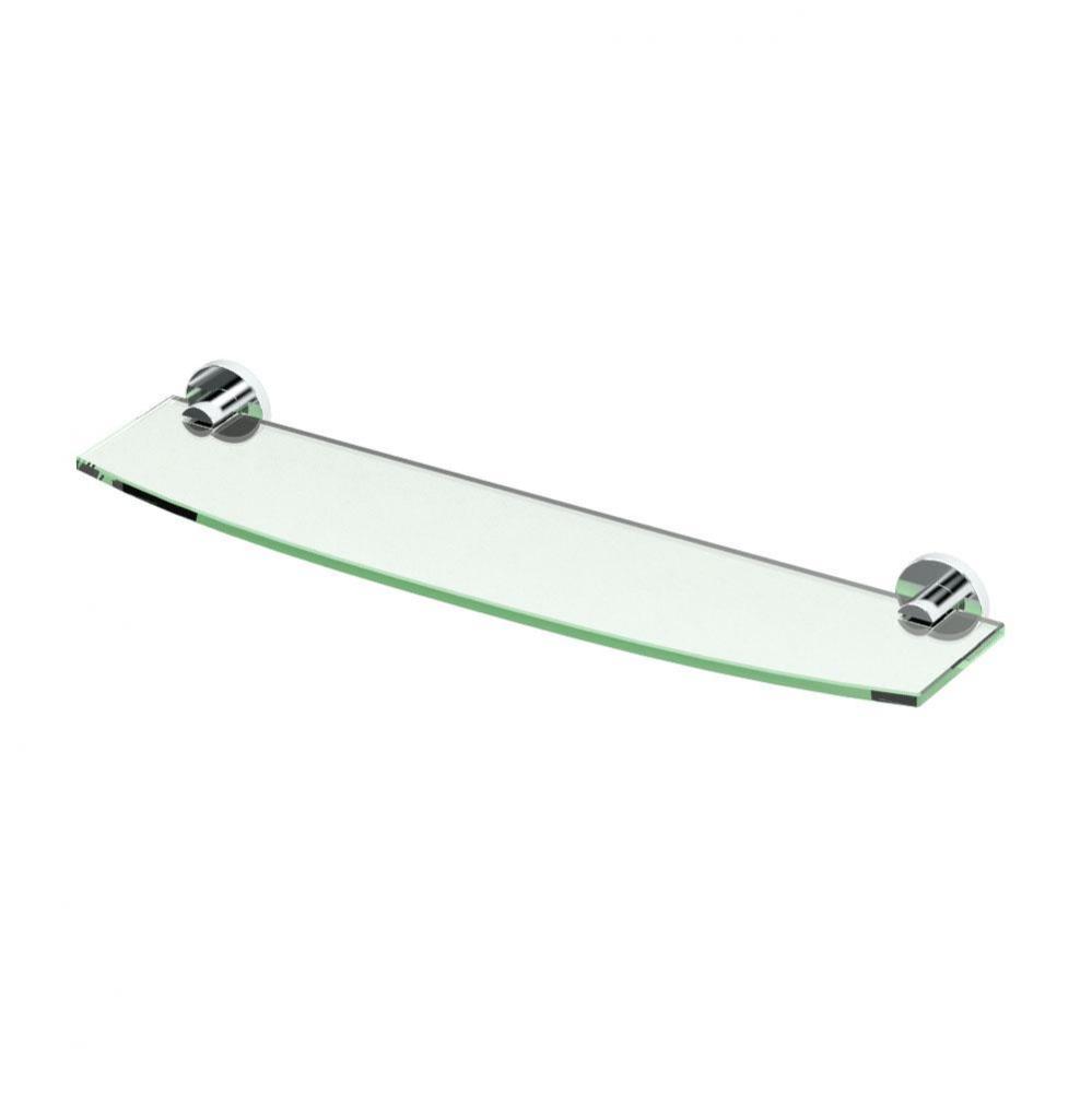 Channel Vanity Glass Shelf, Chrome