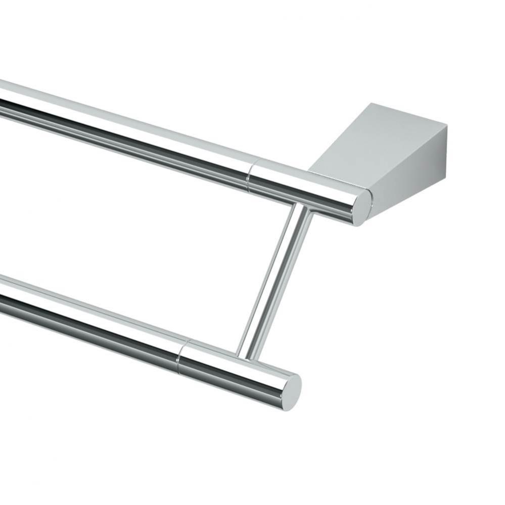Bleu 24''L Double Towel Bar, Chrome