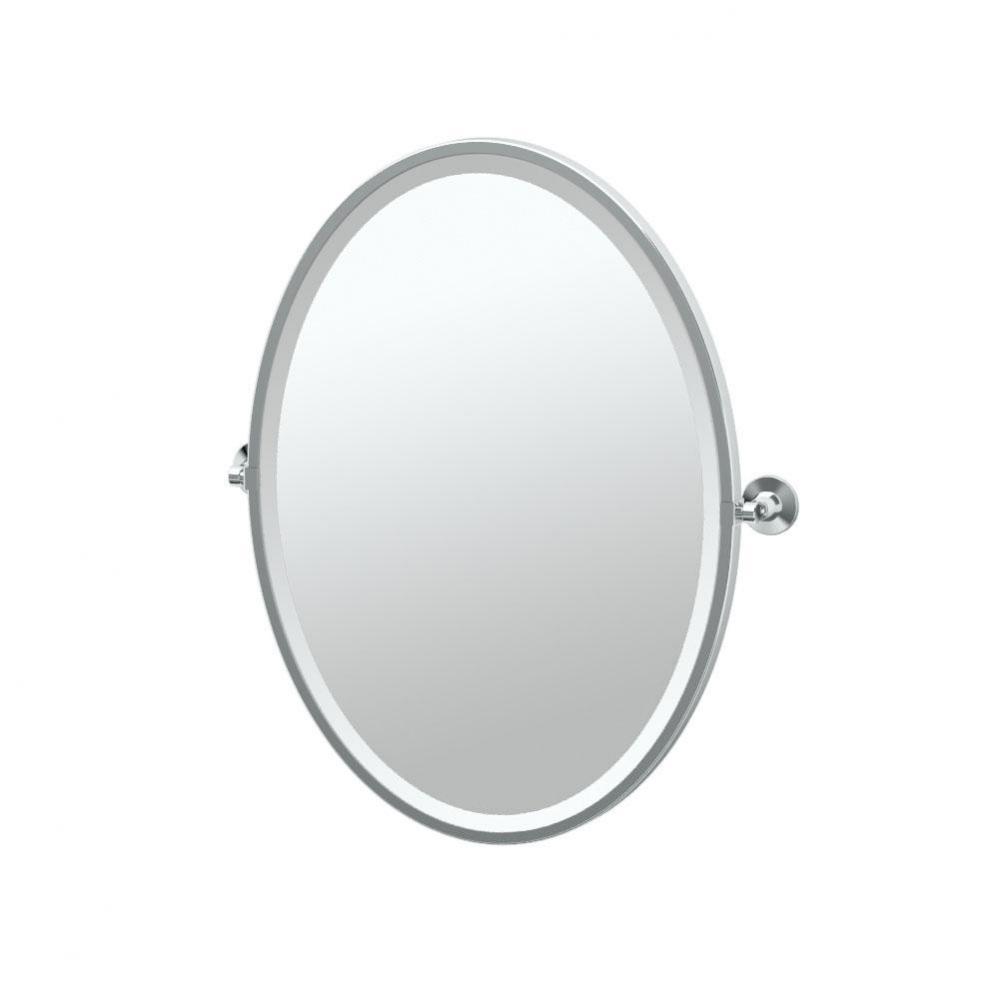 MAX,FRAMED OVAL MIRROR, CHROME