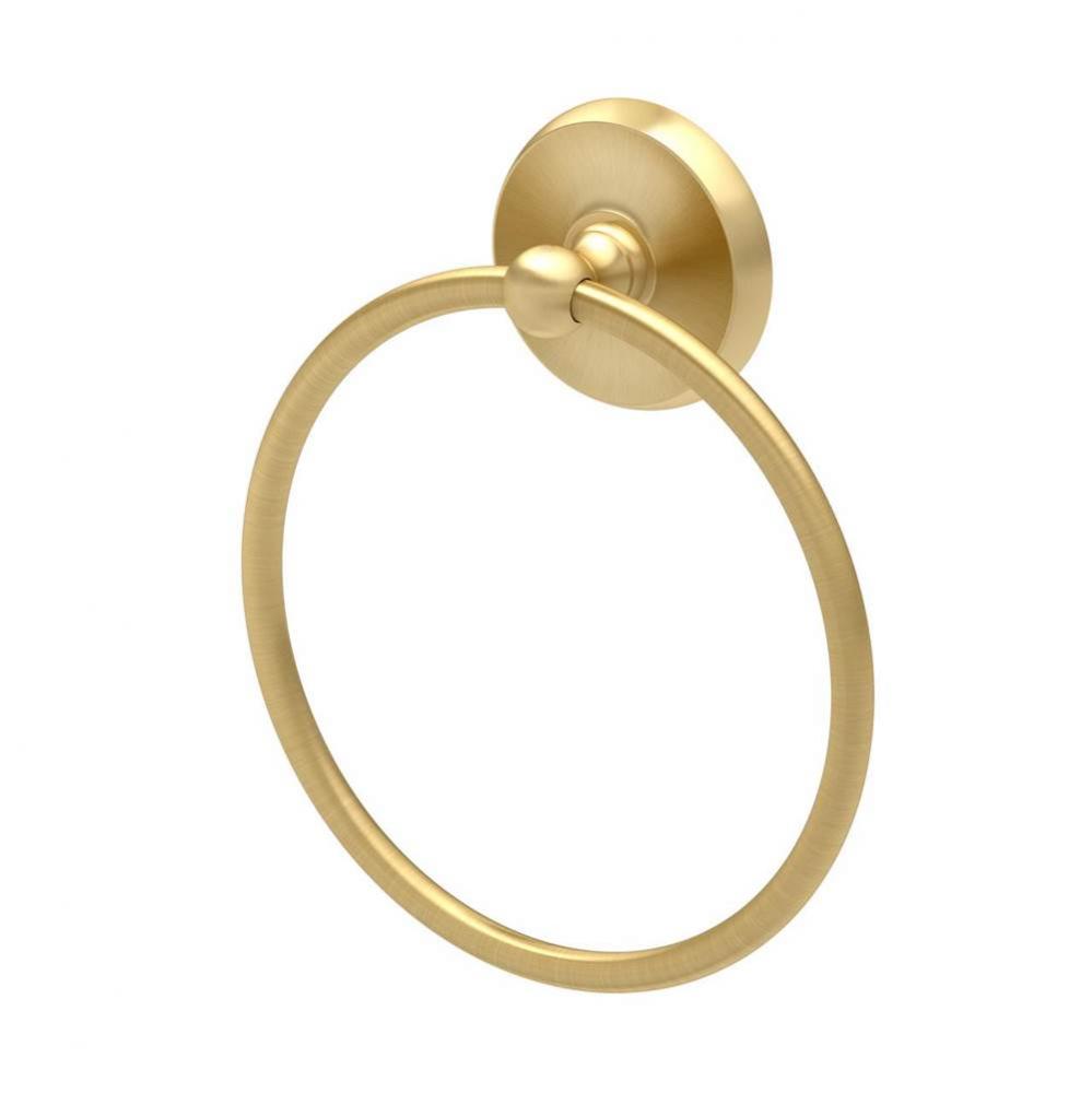 Designer II Towel Ring, Brushed Brass