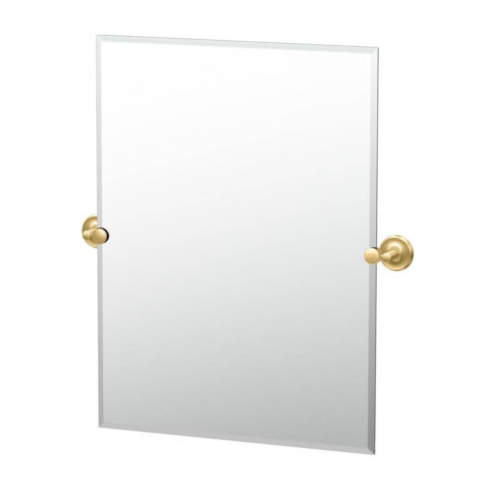 Designer II 31.5''H Frameless Rectangle Mirror Brushed Brass