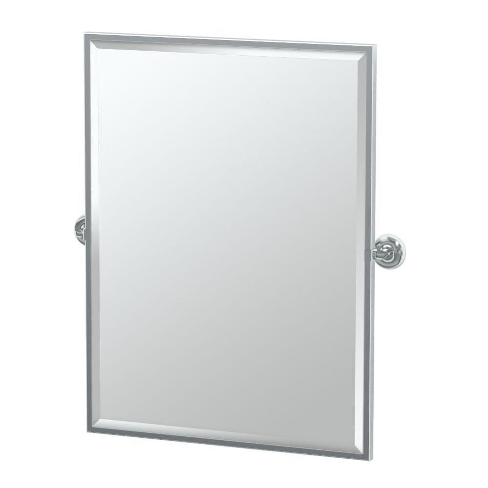 Designer II 32.5'' H Framed Rectangle Mirror, Chrome