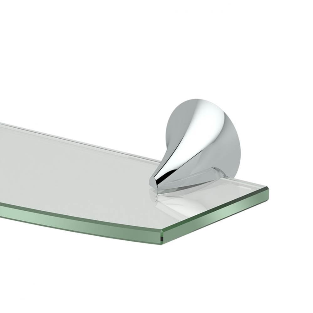 Brie 20.13'' L Glass Shelf, Chrome