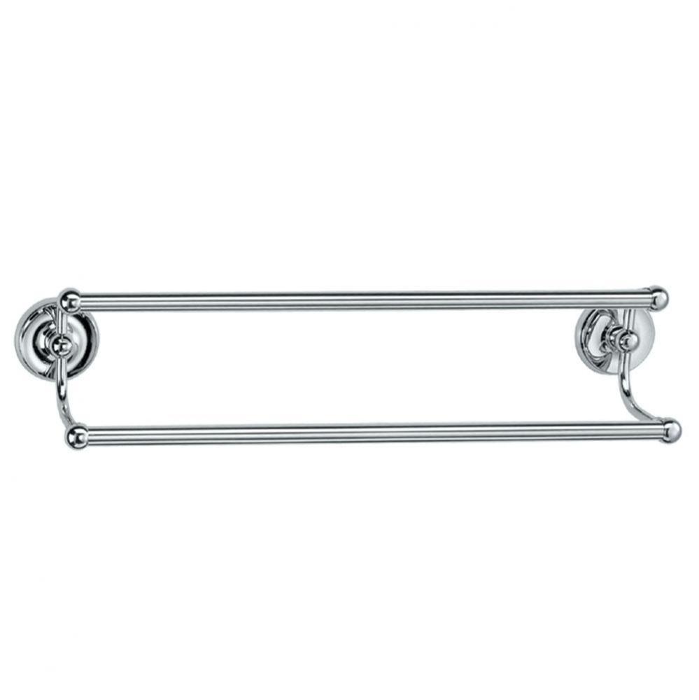 Designer II 24'' L Double Towel Bar, Chrome