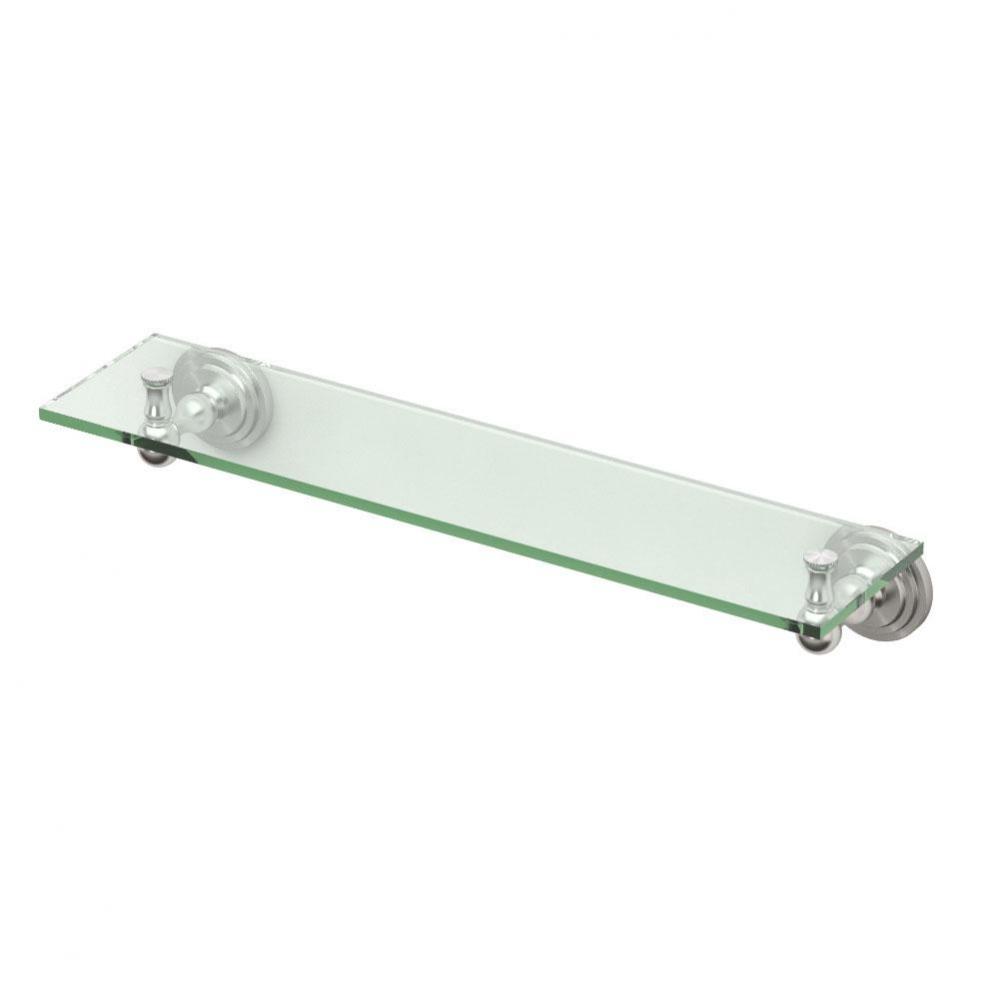 Marina 20.13'' L Glass Shelf, Satin Nickel