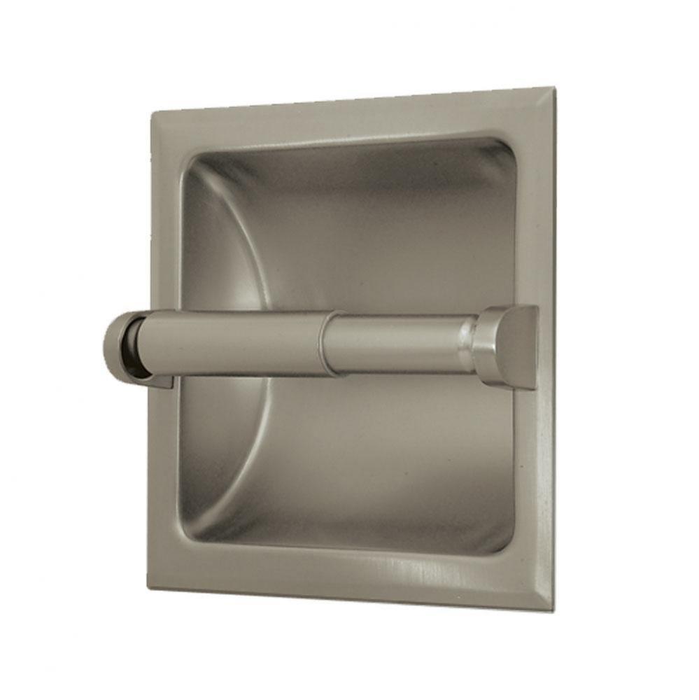 Recessed Toilet Paper Holder with Mounting Bracket Satin Nickel